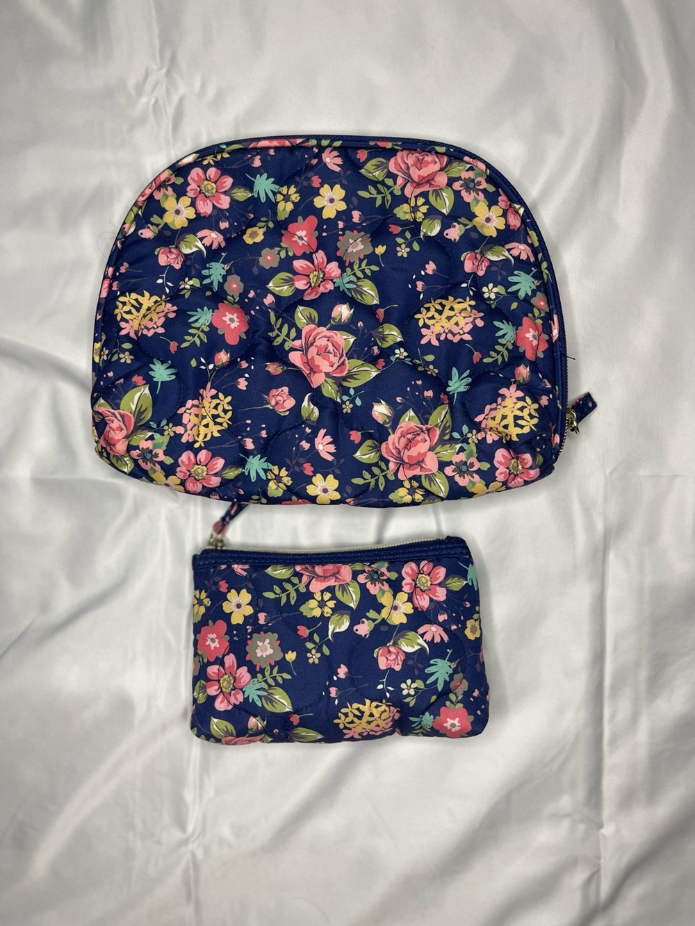 Conair Floral Navy Cosmetic Pouch Set - Navy Floral
